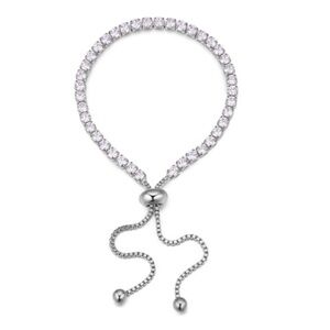 Adjustable Tennis Bracelet with Swarovski Crystals